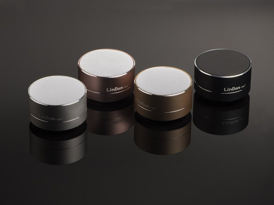 LinDon-Tech Portable Speakers - Super Mini Metal Desk Wireless Powerful Sound Portable Bluetooth Speaker with... N10