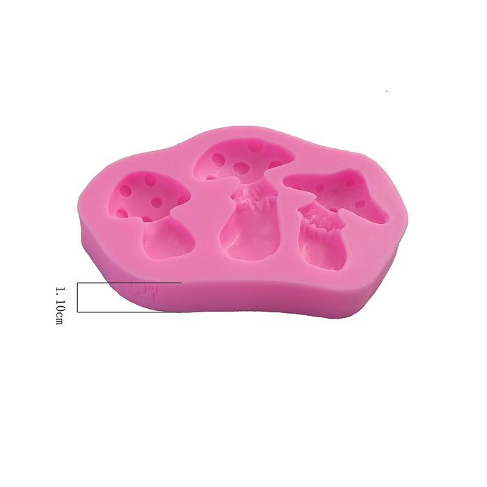 Wocuz WZ1234 Mushroom Shape Silicone Mold Fondant Mold Cupcake Cake Top Decoration Tool Cake Side Decorating Mold