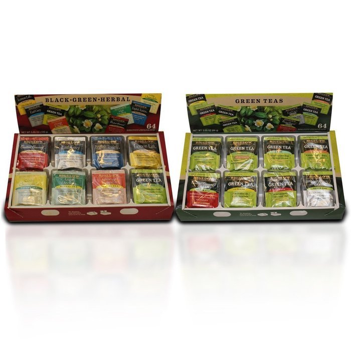 Bigelow Tea Company Products - Tea Tray Pack, 8 Assorted Teas, 64/BX - Sold as 1 BX - Tea bags are individually...