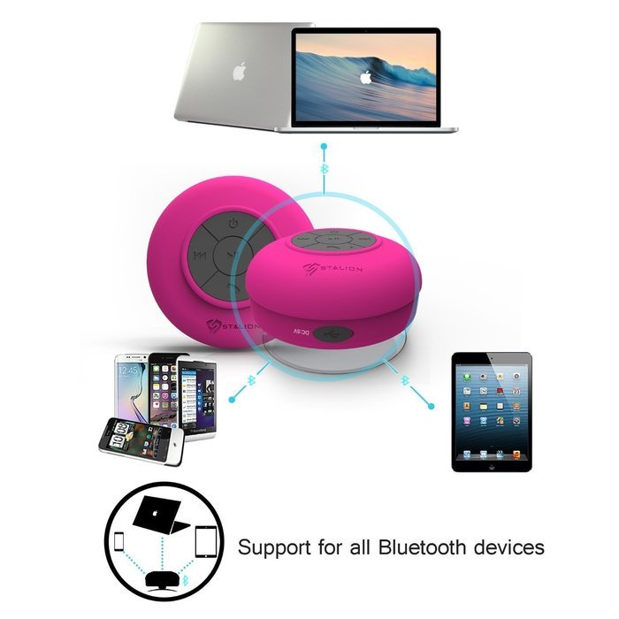 Stalion SS-SHWR-BTBLU Waterproof Bluetooth Portable Audio System (Cyan Blue) N18