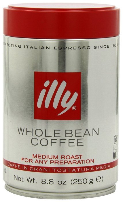 illy Caffe Normale Whole Bean Coffee, Medium Roast, Red Top, 8.8 coffee cans (Pack of 6) Package may vary N3