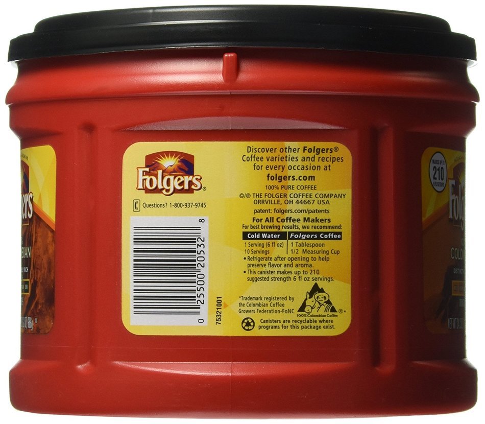 Folgers 100% Colombian Coffee, 24.2 Ounce N2
