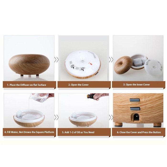 GerTong 100ml Cool Mist Humidifier Aroma Essential Oil Diffuser for Office Home Bedroom Living Room Study Yoga... N10