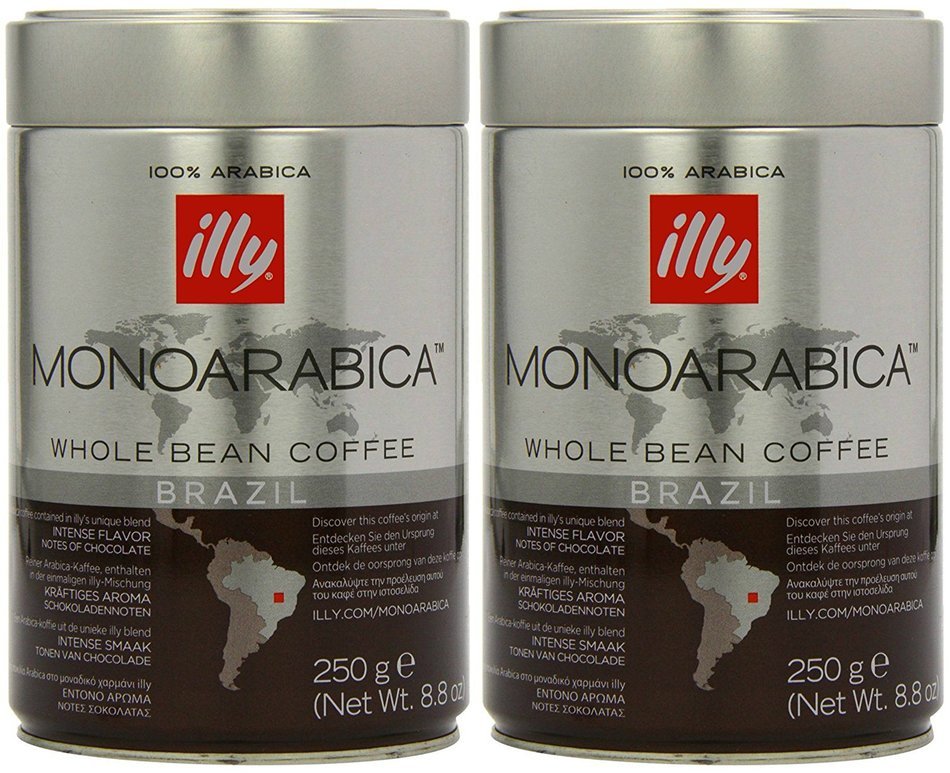 Illy Monoarabica Whole Bean, Single Origin Brazil Coffee Beans 8.8 Ounce N3