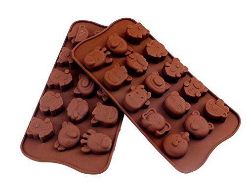 15 Holes Funny Animals Silicone Mold Cake Mould Elephants Cupcake Tiger Pan Soap Ice Cube Bakeware Tools