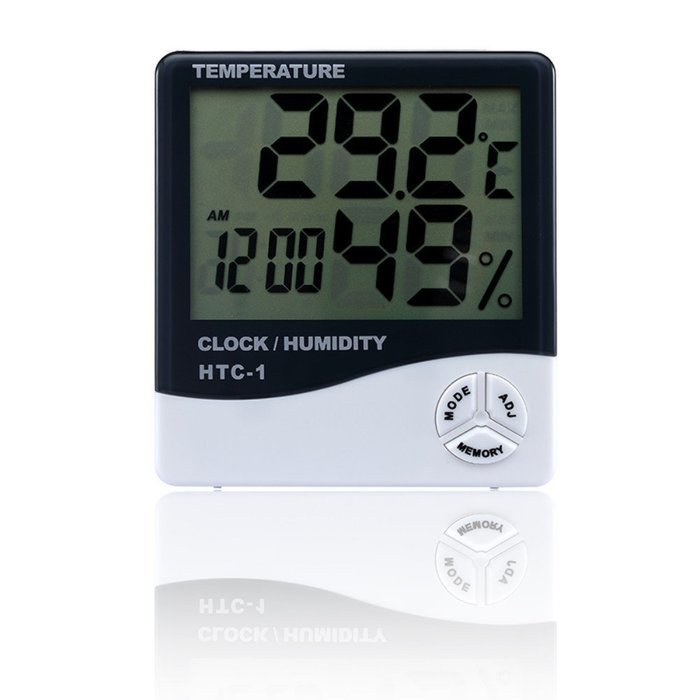 Sizet HTC-1 Digital LCD Indoor Outdoor Thermometer Hygrometer Accurate Temperature Meter N4