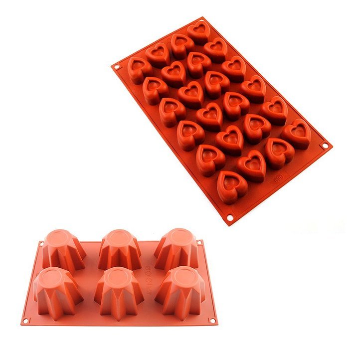 2win2buy Silicone Cake Mold Set Chocolate Pudding Mold(2 Pack Set)