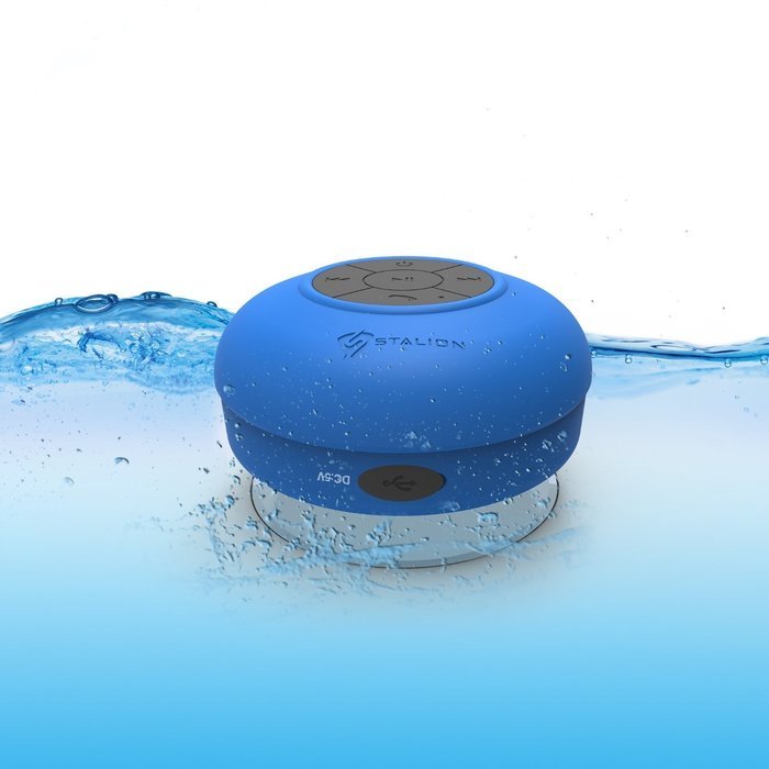 Stalion SS-SHWR-BTBLU Waterproof Bluetooth Portable Audio System (Cyan Blue) N22