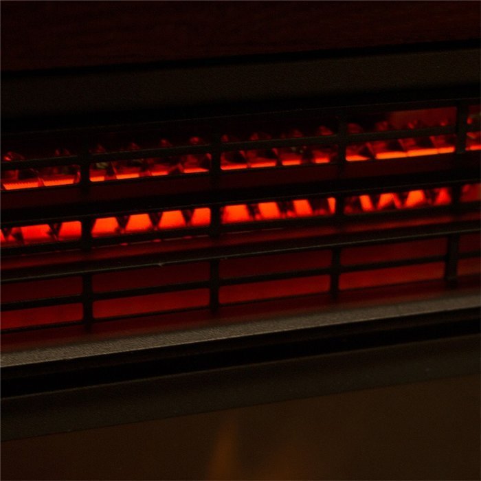 Ainfox 1500W LED Display Embedded Insert Electric Quartz Infrared Fireplace Heater Flame Logs Remote Control