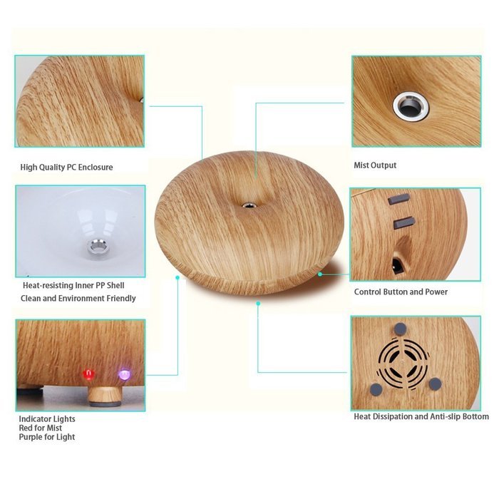 GerTong 100ml Cool Mist Humidifier Aroma Essential Oil Diffuser for Office Home Bedroom Living Room Study Yoga... N15