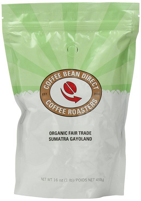 Coffee Bean Direct Sumatra Mandheling, Whole Bean Coffee, 16-Ounce Bags (Pack of 3)