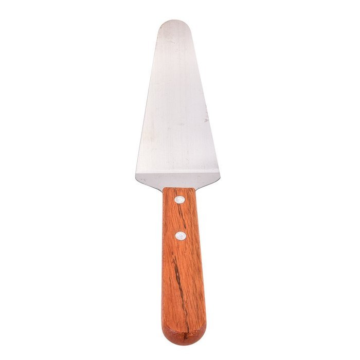 Happu-store(TM) 1 Pcs Pizza Shovel Wooden Hand Stainless Party Cake Pie Pastry Server Cutter N3
