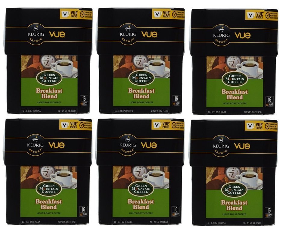 Green Mountain Breakfast Blend Coffee Keurig Vue Portion Pack N2