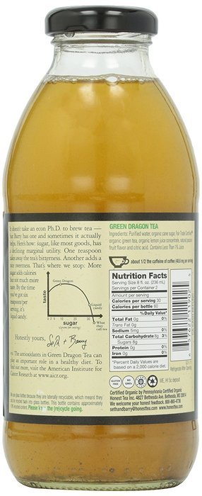 Honest Tea Organic Iced Tea, Green Dragon, 16 oz N2