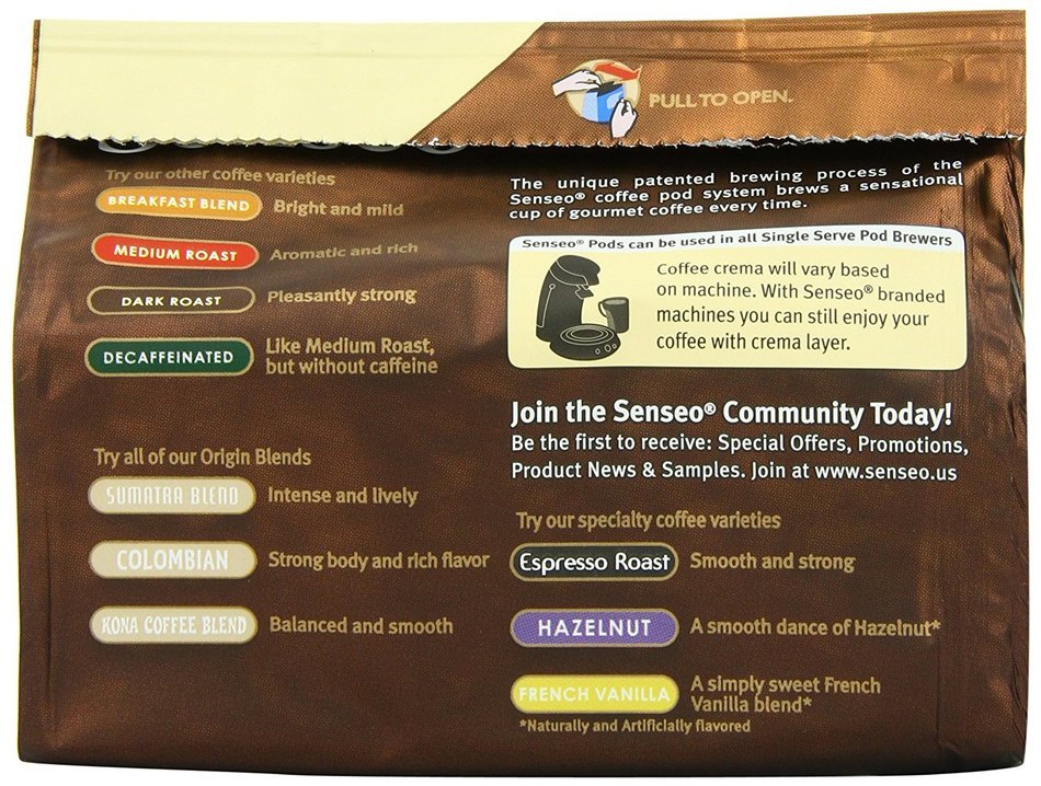 Senseo Coffee Pods, Dark Roast,18 Count (Pack of 6)