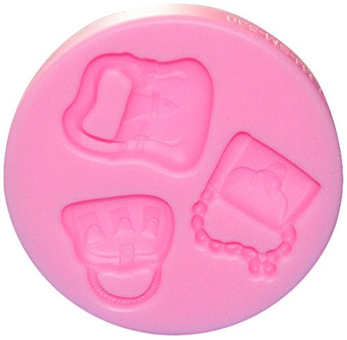 NY CAKE SM530 Silicone Pocketbook 3-Cavity Trio Mold for Cake Decorating