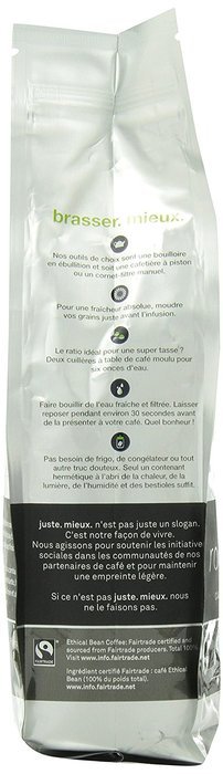 Ethical Bean Coffee Decaf, Dark Roast, Whole Bean, 12-Ounce Bag N12