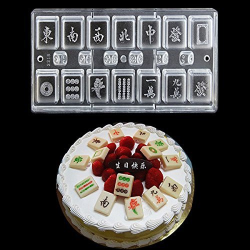 DIY Mahjong Chocolate Mold Baking Mould Mahjong 13 Unitary Cake Mold shopping