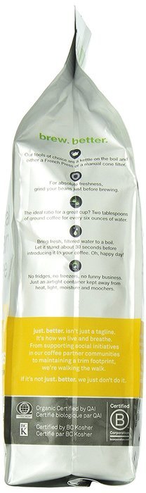 Ethical Bean Coffee Decaf, Dark Roast, Whole Bean, 12-Ounce Bag N15