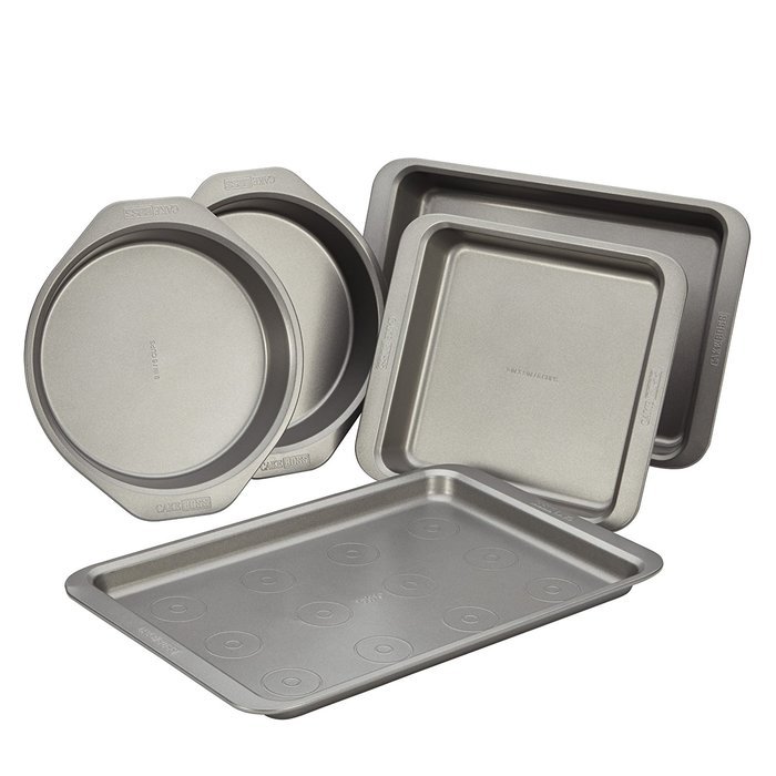 Cake Boss Basics Nonstick 5-Piece Bakeware Set, Gray N6