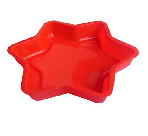 HSE 6 star pattern mold silicone cake baking mold simply home muffin bakeware pan N2