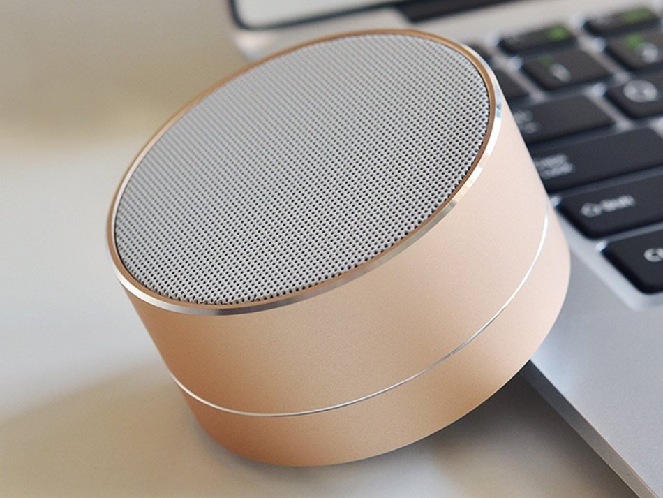 LinDon-Tech Portable Speakers - Super Mini Metal Desk Wireless Powerful Sound Portable Bluetooth Speaker with... N23