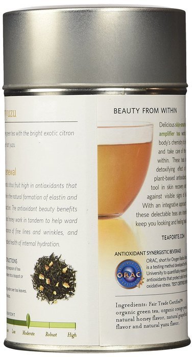 Tea Forte Skin-Smart HONEY YUZU Loose Leaf Green Tea, 3.5 Ounce Tea Tin N2