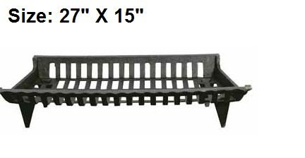 Panacea Products Corp 27' Blk Cast Iron Grate 15427 Fireplace Grates & Andirons N2