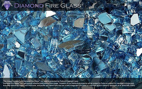 Cobalt Blue Reflective - Fireplace Glass - 1 LB.