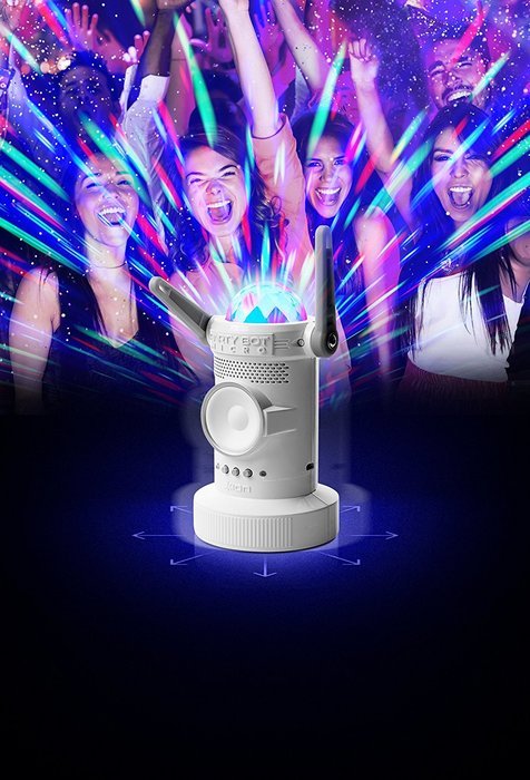 Ion Audio Party Bot Micro | Motorized Bluetooth Speaker N3
