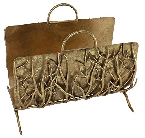 FIREPLACE ACCESSORIES - "SHERWOOD FOREST" LOG HOLDER - ITALIAN GOLD