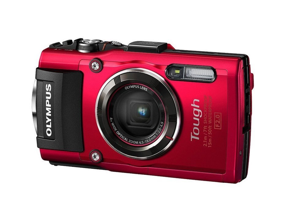Olympus Stylus TOUGH TG-4 Digital Camera (Red) + 64GB Class 10 Memory Card + Replacement Battery for Olympus LI...