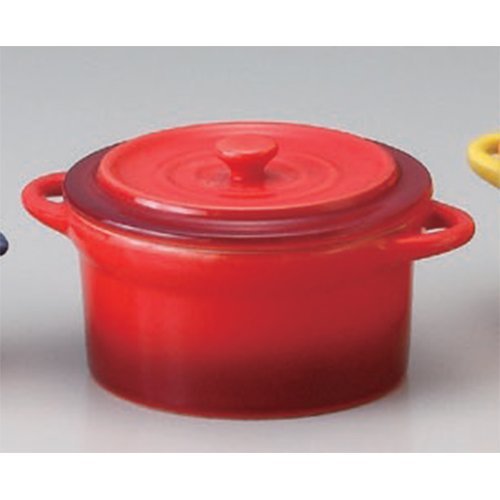 Casserole utw674-35-374 [6 x 4.7 x 3.1 inch] Japanece ceramic Round casserole RD tableware