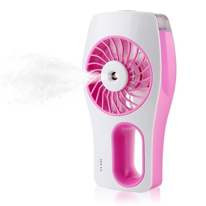 LIPPO Handheld USB Fans Mini Misting Cooling Fan USB Recharge Spraying Air Fan Humidifier Diffuser (Green) N15