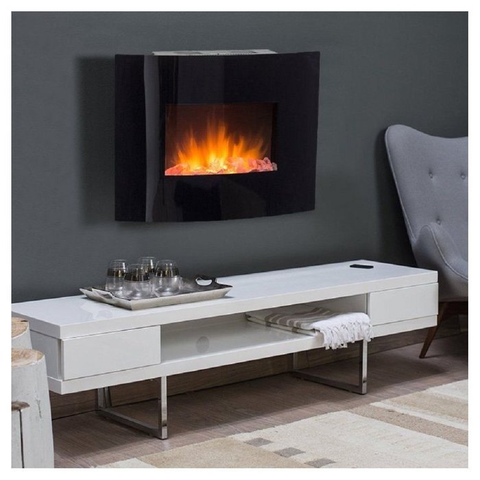Kissmoji Electric Fireplace Heater Wall Mount Pedestal Indoor Heating Home Living Room N2