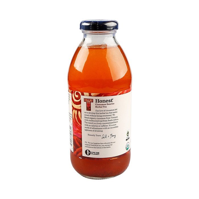 Honest Tea 16 fl oz, Tea, Bottled, Organic, Cinnamon Sunrise, Herbal N4