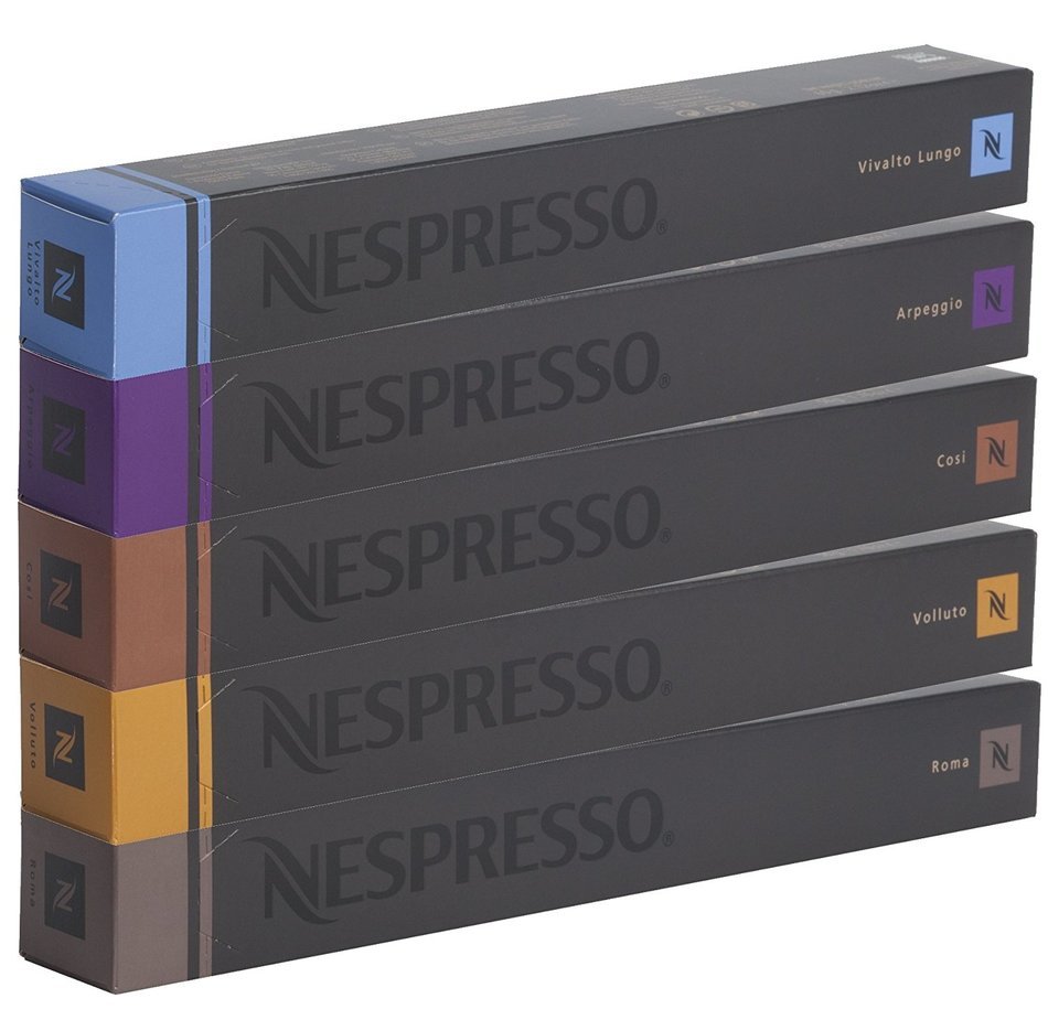 50 NESPRESSO COFFEE CAPSULES (10 x VOLLUTO, 10 x ROMA, 10 x COSI, 10 x VIVALTO LUNGO, 10 x ARPEGGIO)