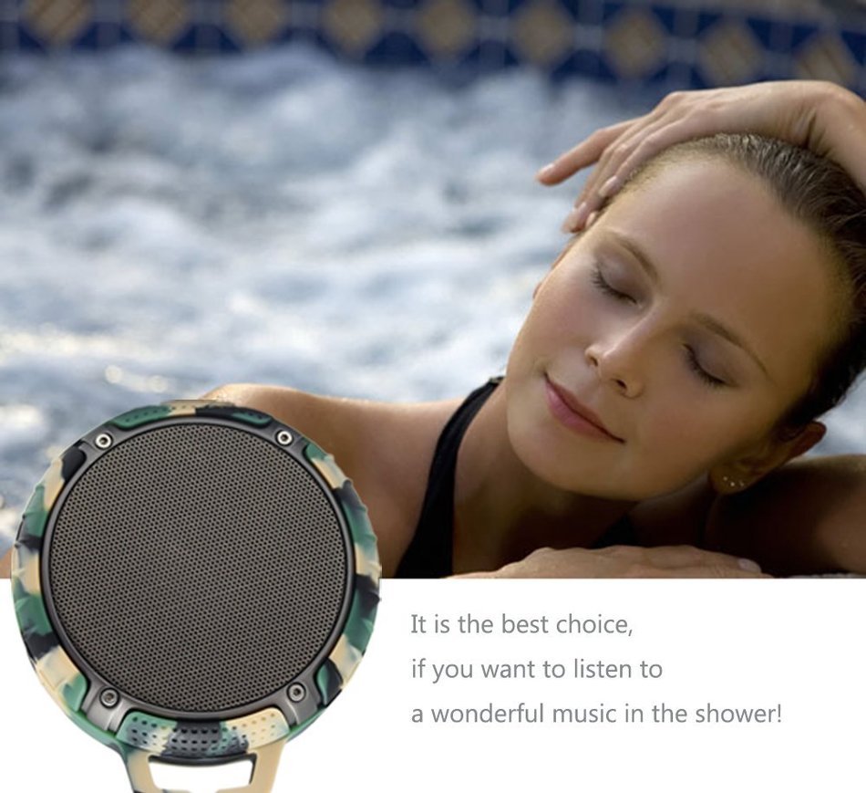 Portable IPX67 Wireless Bluetooth 4.0 Speaker, 5W Strong Subwoofer Speaker with Built-in Mic, Compact Rugged Waterproof...