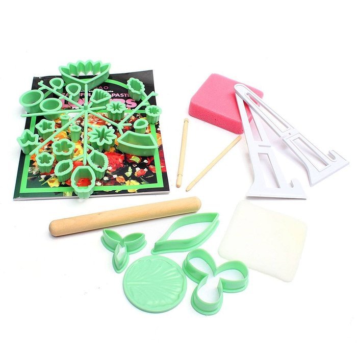 KINGSO 39PCS Fondant Cake Cookie Cutter Mold Sugarcraft Decorating Kit N5
