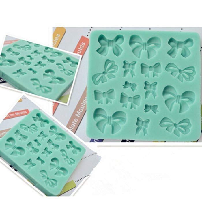 Bhbuy 1pc Silicone Cake Mold Butterfly Bow Knot Design Fondant Chocolate Mould DIY New