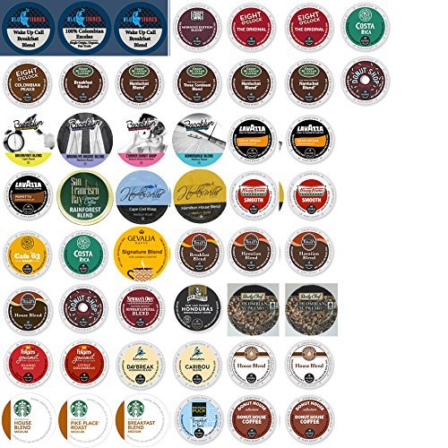 50-Count K-Cups And Single Serve Coffee Cups DeLuxe Light & Medium Roast Variety Pack For K-Cup Brewers N2