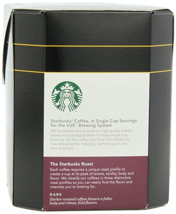 Starbucks Dark French Roast Coffee Keurig Vue Portion Pack, 32 Count N3