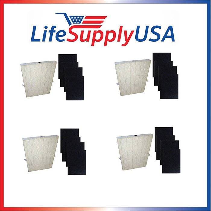 4 True HEPA Plus 16 Carbon Replacement Filters for Winix 115115 by Vacuum Savings