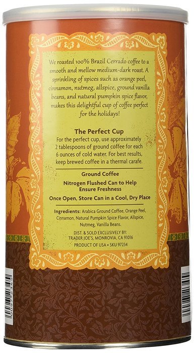 Trader Joes Pumpkin Spice Coffee, 14 Oz (Pack of 2) N3