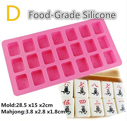 Lariy Chocolate Maker food-Grade Polycarbonate/Silicone Chocolate Mold Chinese Mahjong N4