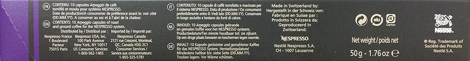 50 NESPRESSO COFFEE CAPSULES (10 x VOLLUTO, 10 x ROMA, 10 x COSI, 10 x VIVALTO LUNGO, 10 x ARPEGGIO) N2
