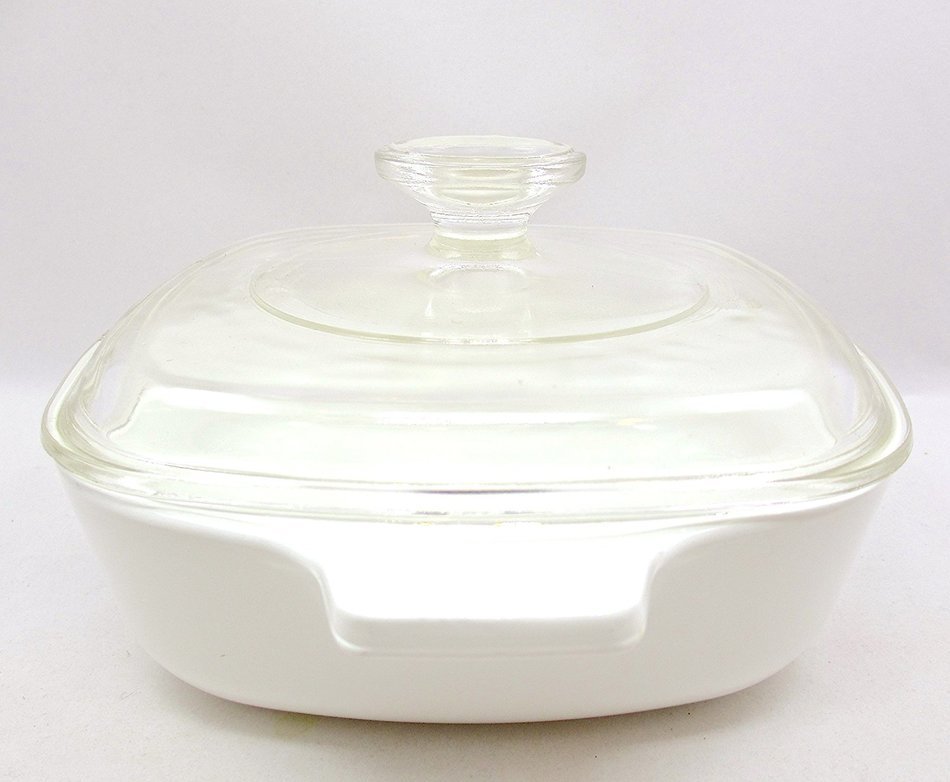 Vintage Corning Ware Casserole P-1-B,blue Flowers,glass Cover,1 Qt.usa N5