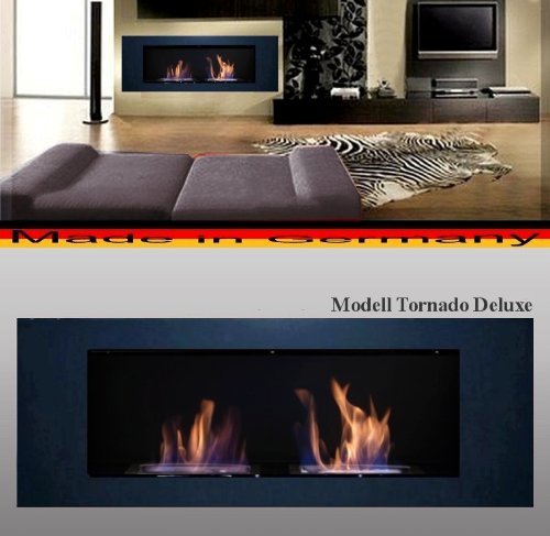 Fireplaces Manufacturer Mierzwa (DF-Shopping, Germany) Bio Ethanol Fire Place Model Tornado Deluxe Silver N4