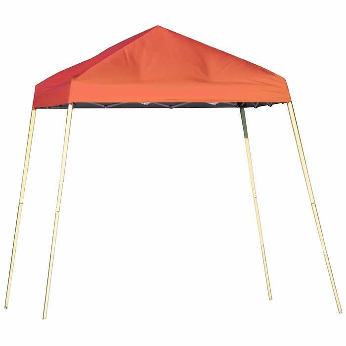10x10 Slant Leg Pop-up Canopy, Checkered Flag Cover, Black Roller Bag
