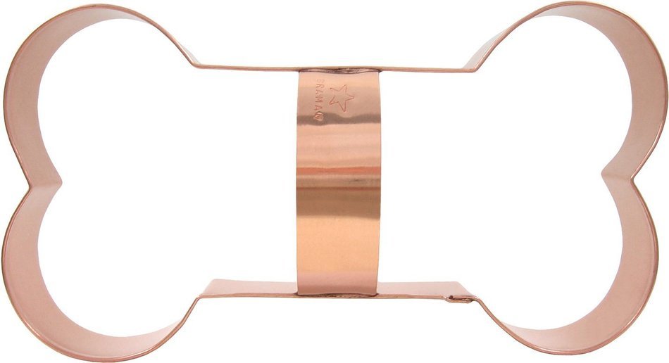 CopperGifts: Dog Bone Cookie Cutter (8 inch w/handle)